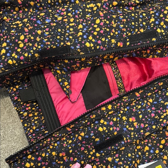 Insulated Women's Black Multicolor Dot Hooded Jacket - Picture 8 of 11